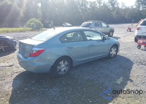 2012 Honda Civic Hybrid z USA, uszkodzony, nr VIN JHMFB4F38CS010389
